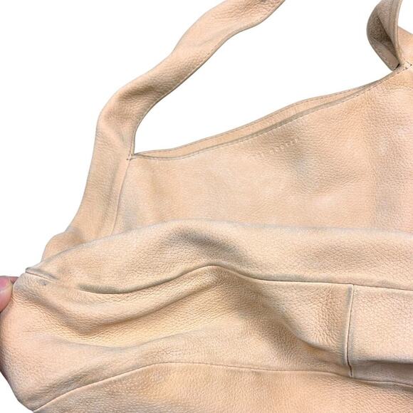 Ceri Hoover Suede Leather Tan Brown Boho Hobo Shoulder Bag Purse Tote Slouchy - Picture 3 of 12